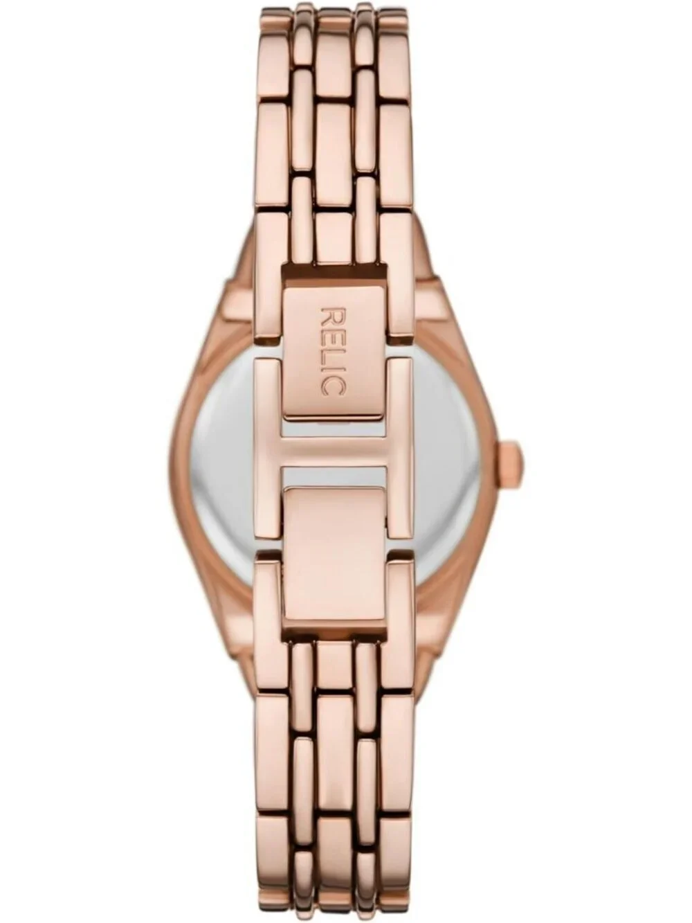 Relic Women's Rose Gold Analog Quartz Fossil Queen's Court Diamond Luxury Watch
